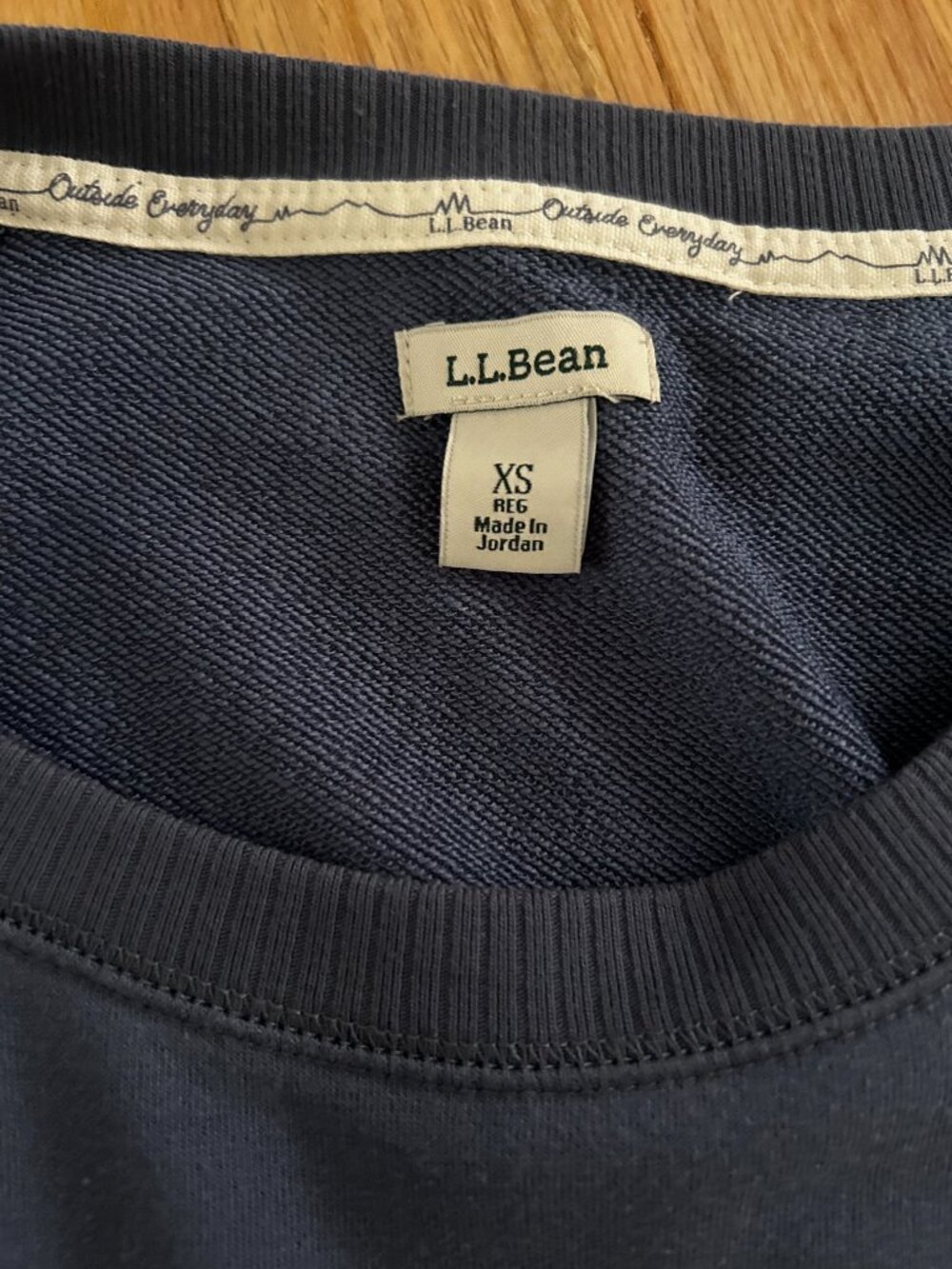 LL Bean Women's Sweatshirt Dress Blue Stripe XS - Picture 3 of 3